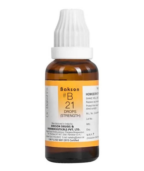 Bakson's Homeopathy B21 Drops | Swadesiicart