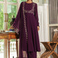 Janasya Purple Georgette Embroidered Kurta,Bottom & Dupatta | Swadesiicart