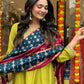 The52 Lemons Women's Gorgeous Embroidered Viscose Chanderi Fabric Straight Kurta Pant with Dupatta Set - Swadesiicart
