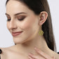 NVR Women Gold-Polished Fish Hook Circle Drop Earrings - Swadesiicart