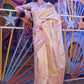 Beautiful Cream Handloom Weaving Silk Saree - Emponline | Swadesiicart