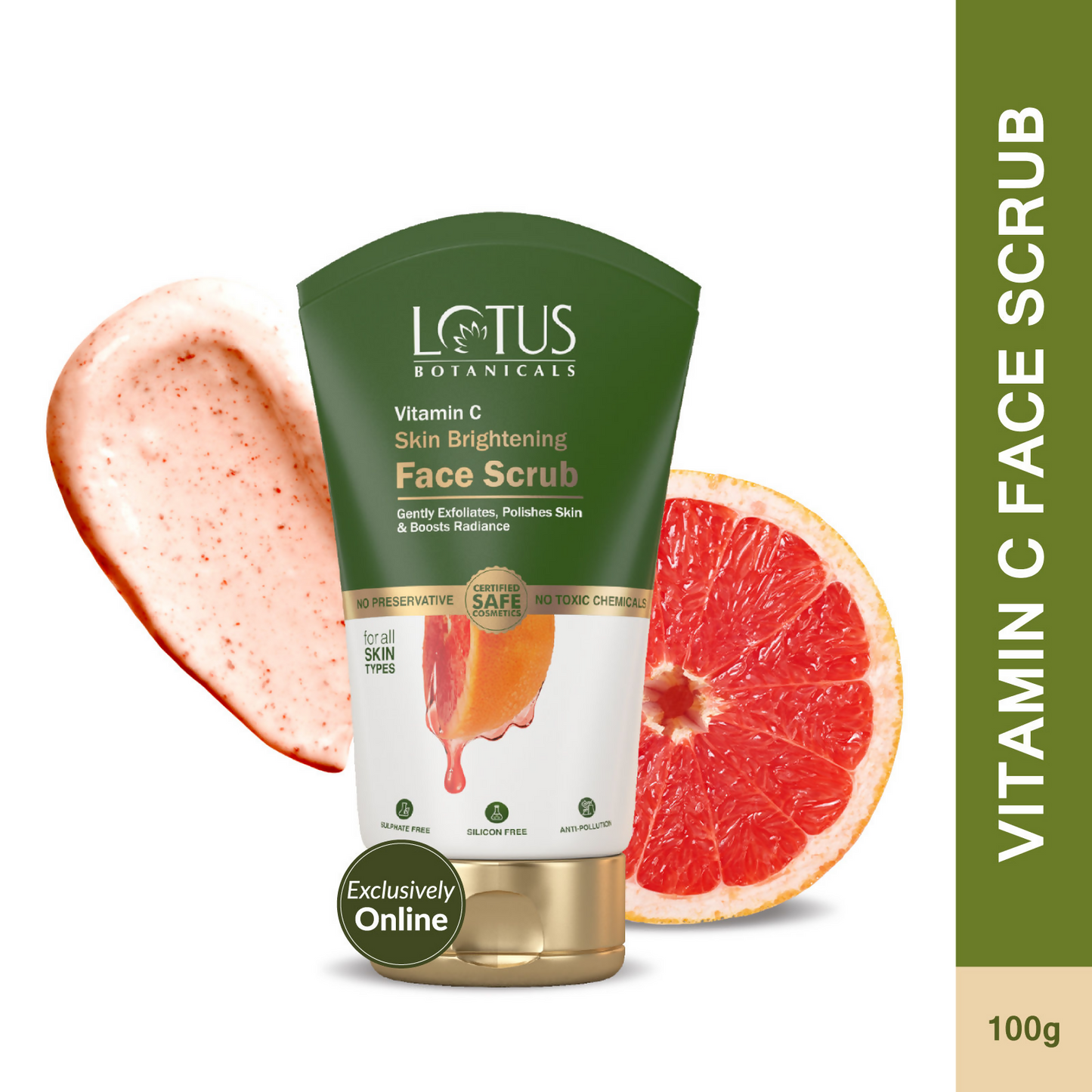Lotus Botanicals Vitamin C Skin Brightening Face Scrub | Swadesiicart