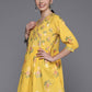 Ahalyaa Women's Traditional wear Tunic - Mustard | Swadesiicart