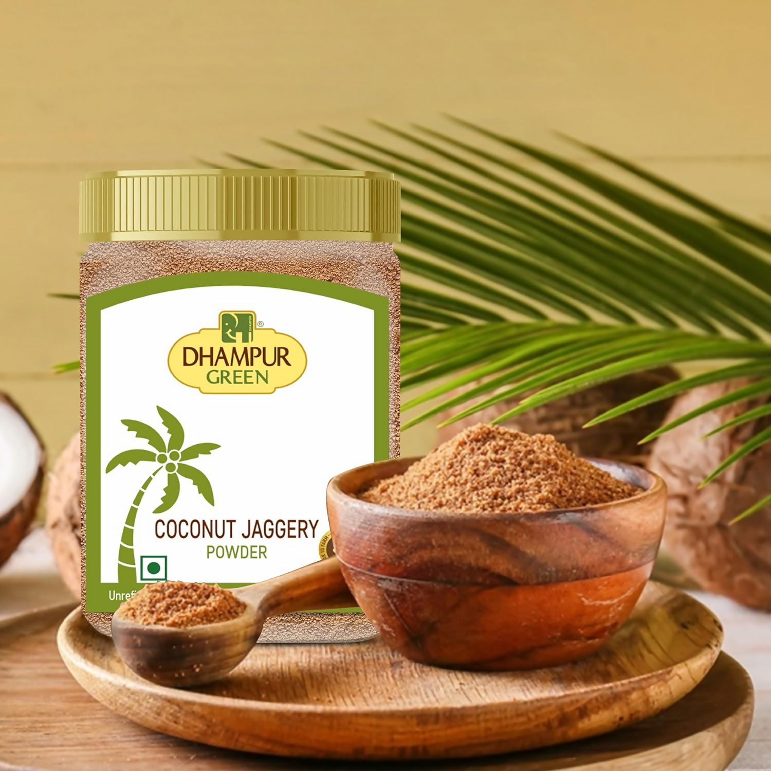 Dhampur Green Coconut Jaggery Powder - Swadesiicart