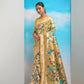 Vishnu Weaves Women's Yellow Paithani Silk Minakari Zari Woven Saree with Unstitched Blouse - Swadesiicart