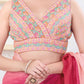 Joban Fashion Pastel-Pink Shift Sleeveless Back Open Blouse - Swadesiicart