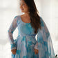 Joban Fashion Sky Kurta Set Organza Sequin Embroidery Work - Swadesiicart