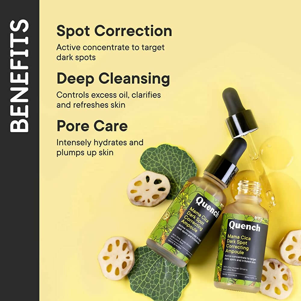 Quench Botanics Mama Cica Dark Spot Correcting Ampoule - Korean Skincare | Swadesiicart