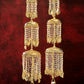 NVR Women's Pack Of 2 Gold-Polished & White Pearl Beaded Bridal Layered Heavy Kaleera Sets - Swadesiicart