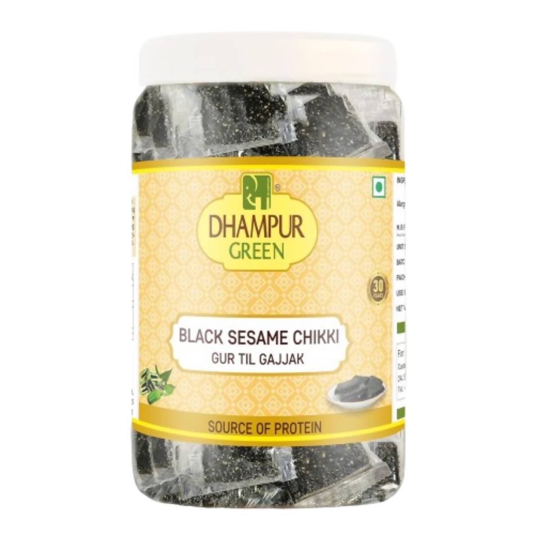 Dhampur Green Black Sesame Chikki | Swadesiicart
