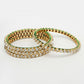 NVR Women's Set Of 4 Gold-Polished Kundan-Studded Traditional Bangles - Swadesiicart