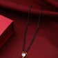 NVR Women's Set of 3 Gold-Polished CZ Stone-Studded & Beaded Mangalsutra | Swadesiicart