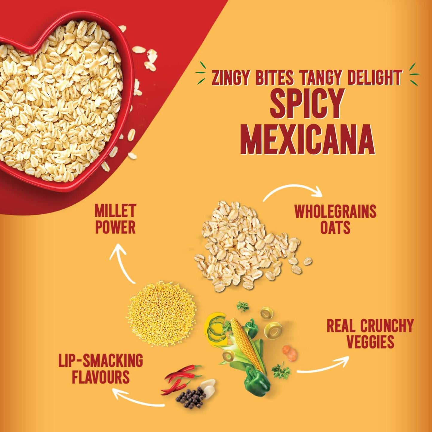 Saffola Spicy Mexican Masala Oats - Swadesiicart