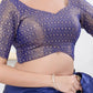 Joban Fashion Royal-Blue Tissue Elbow Sleeveless Back Open Blouse - Swadesiicart