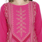 Ahalyaa Women Crepe Pink Printed Straight Kurta | Swadesiicart