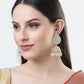 NVR Women Gold-Polished Handcrafted Kundan Jhumka Earrings | Swadesiicart
