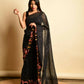 Vamsee Black Georgette Designer Saree - Swadesiicart