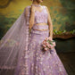 House of Panchhi Mauve Net Sequins with heavy Zarkan embroidery Lehenga choli & Dupatta | Swadesiicart