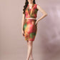 Myshka Women's Multi Printed Shawl Neck Party Top With Skirt Co-ord set - Swadesiicart