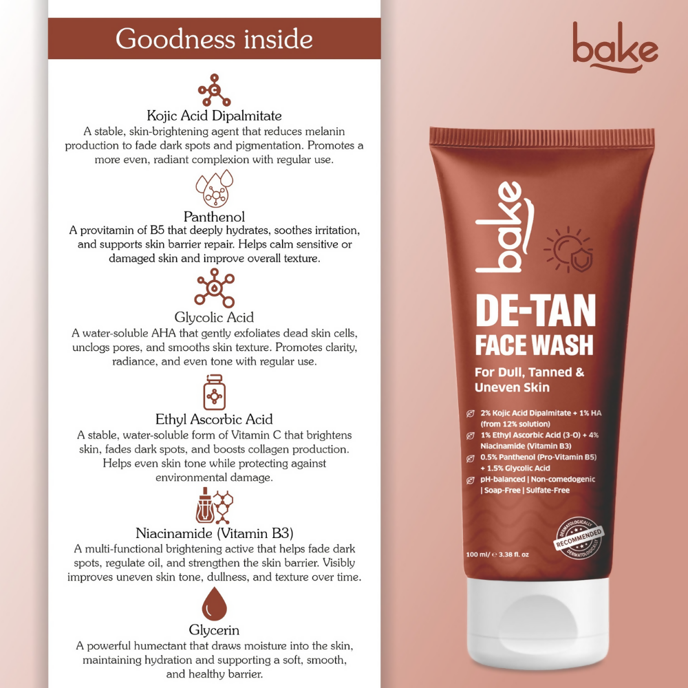 Bake De-Tan Coffee Face Wash with Kojic Acid | Swadesiicart