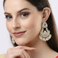 NVR Women Gold-Polished Kundan Chandbali Earrings | Swadesiicart