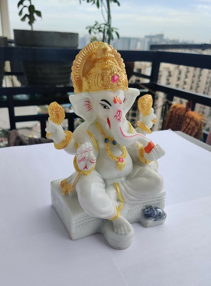 Apnimarket Marble Dust Ganesh Idol - Swadesiicart