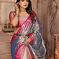 Anaita Light Lavender Tissue Silk With Zari Weaving Saree With Blouse