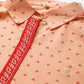 Ahalyaa Women Peach Crepe Printed Tunic | Swadesiicart
