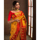 DEIANA'S Beautiful Designer Golden zari Soft Lichi Silk Saree - Yellow - Swadesiicart
