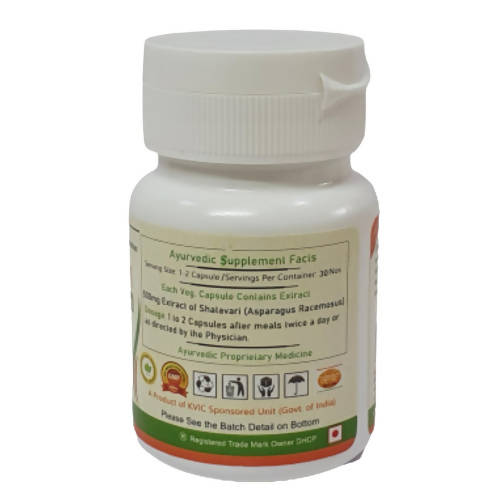Deep Ayurveda Shatavari 500mg Veg Capsules - Swadesiicart