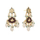 Nuyug 22K Gold Plated Ruby Grace Earrings | Swadesiicart