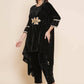 Women Republic Black Velvet Kaftaan Style Kurta With Pants | Swadesiicart