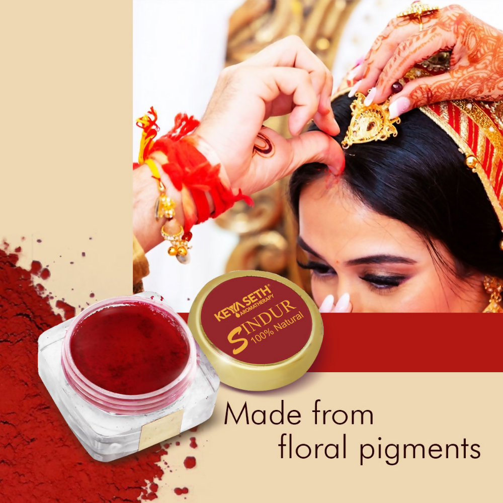 Keya Seth Aromatherapy 100% Natural Maroon Sindoor Powder - Swadesiicart