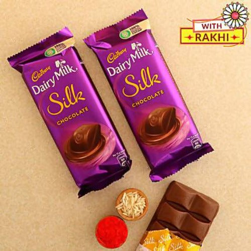 Beautiful Ganesha Rakhi and Silk Chocolates