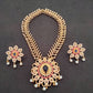 Pink & Blue AD Bridal Necklace Set