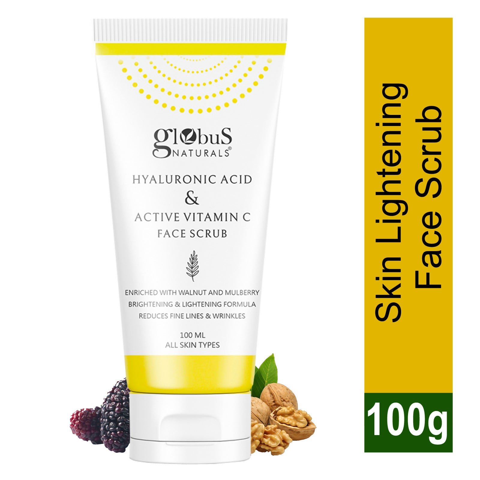 Globus Naturals Hyaluronic Acid & Vitamin C Anti Ageing Face Scrub | Swadesiicart