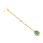 Ruby Raang Green Tear Drop Green Kundan Maang Tikka | Swadesiicart