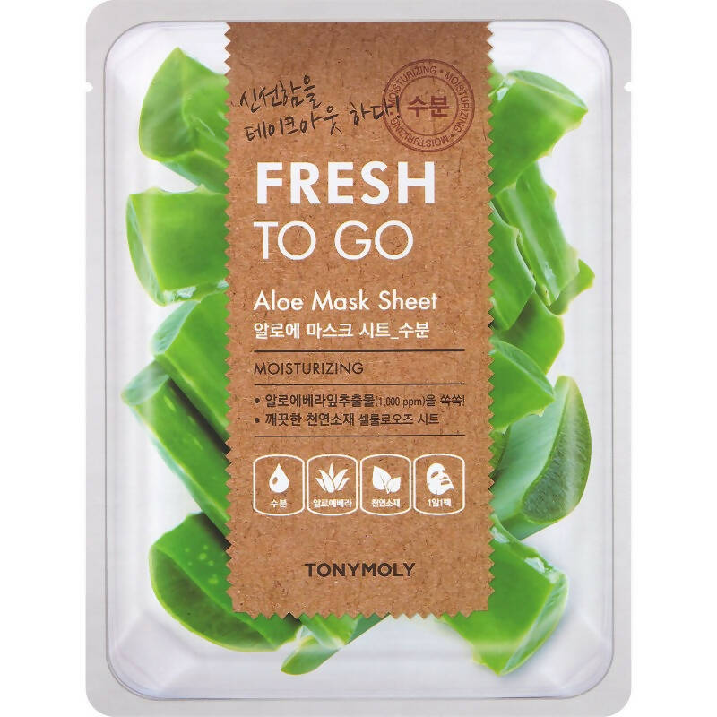 Tonymoly Fresh To Go Aloe Mask Sheet Moisturizing - Korean Skincare | Swadesiicart