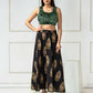 Amodini Designer Studio Women's Velvet Green Sleeveless Blouse