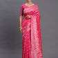 Astita Banarasi Silk Pink Saree | Swadesiicart