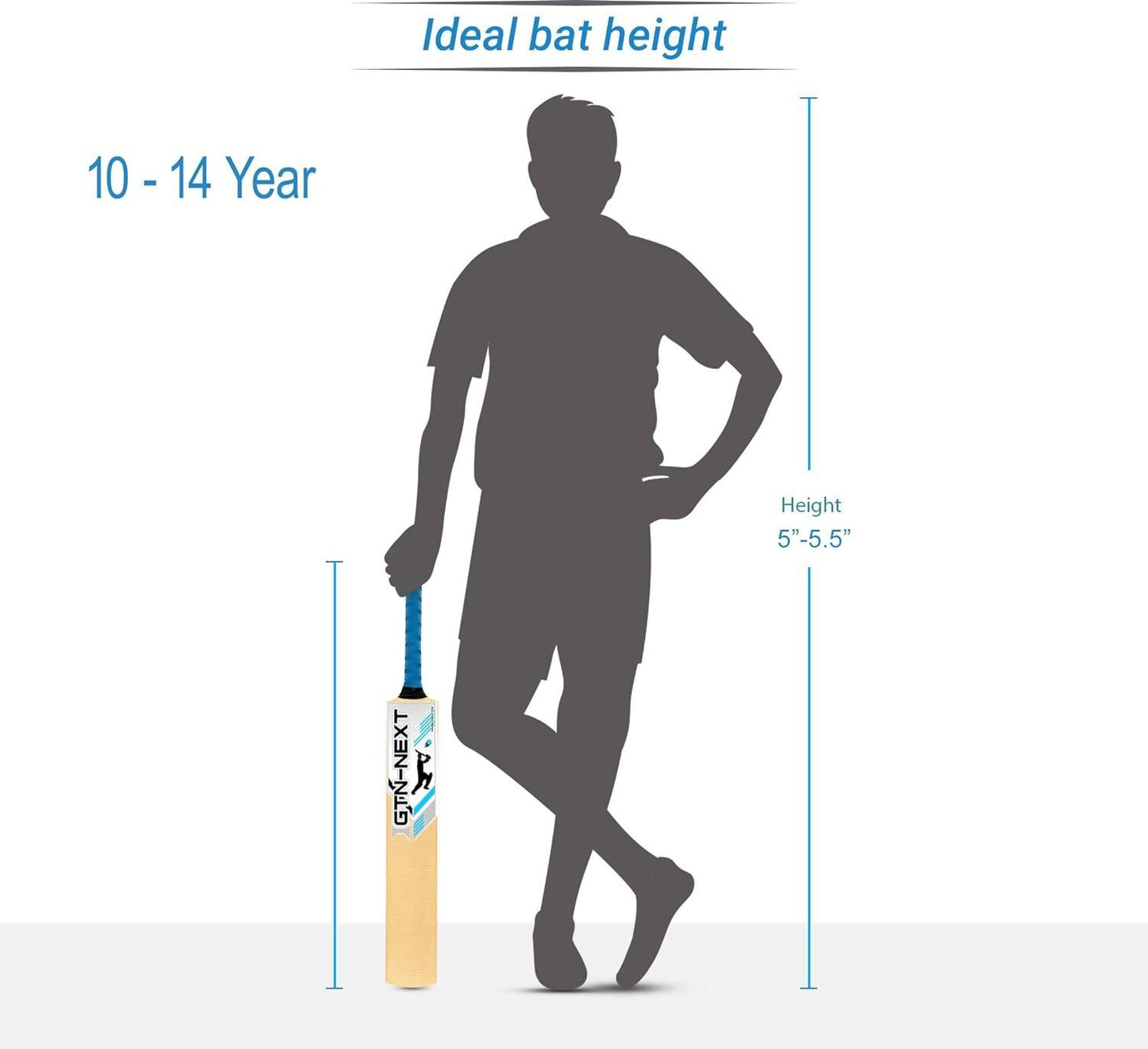 Gtn Next Soft Tennis Cricket Bat (Size 5) - Swadesiicart