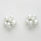 NVR Women's White Pearl Silver-Plated Circular Studs Earring | Swadesiicart