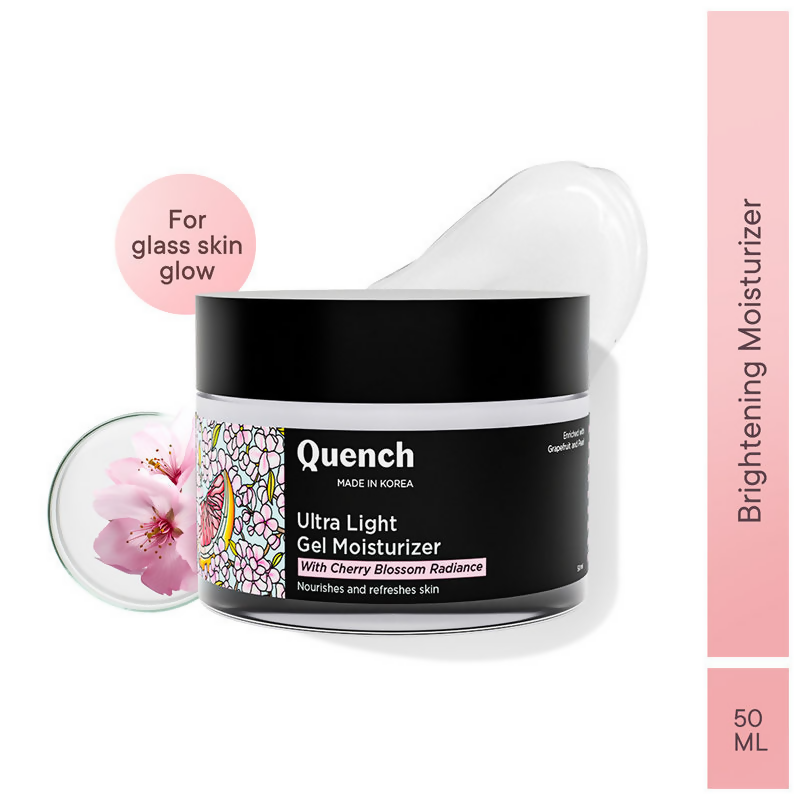 Quench Ultra Light Gel Moisturizer With 2% Niacinamide & Cherry Blossom For Intense Brightening | Swadesiicart