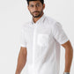 Ramraj Cotton Mens Half Sleeve Luxury Cotton White Shirt | Swadesiicart