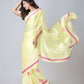 Vastranavya Yellow Mandala Print Free Hand Ready to Wear Saree | Swadesiicart
