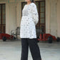 Juniper Women's White Rayon Staple Printed Straight Clothing Set | Swadesiicart