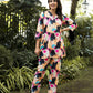 Casual Fashionable Multi Muslin Cotton co-ord set - Manya - Swadesiicart