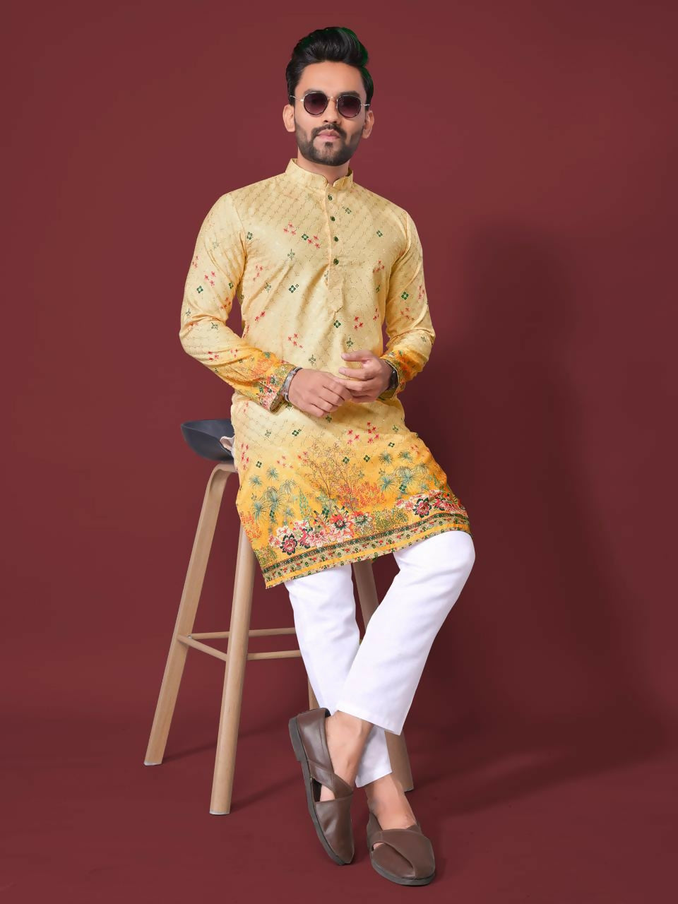 Anaita Yellow Multi Color Kurta