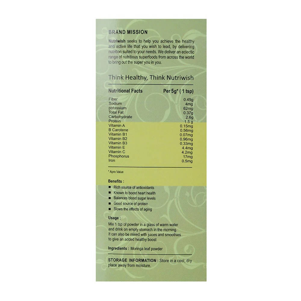 Nutriwish Moringa Powder | Swadesiicart