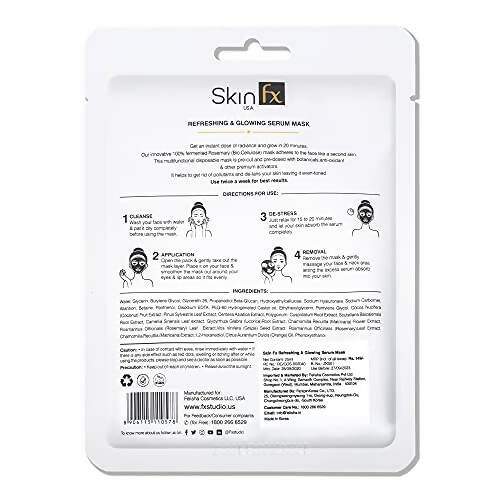 Skin Fx Refreshing & Glowing Serum Mask for Men - Swadesiicart